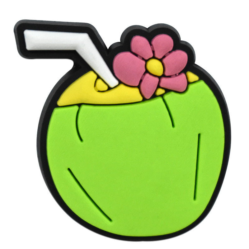 Removable Clog Shoe Charms Flower Snap On Casual