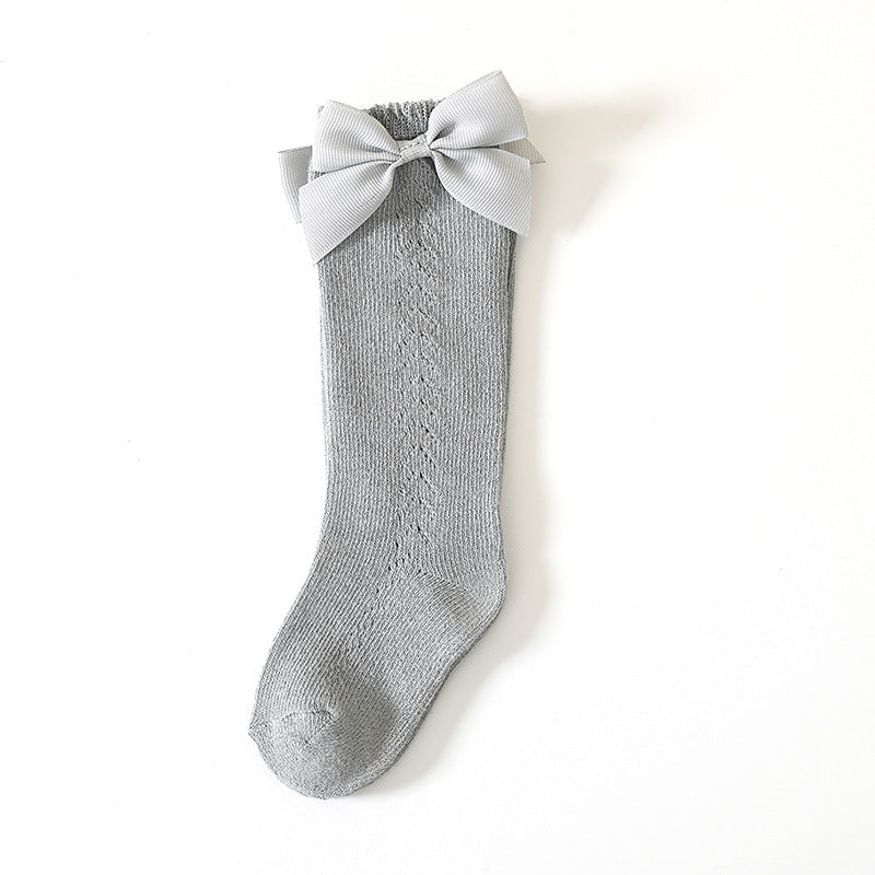 Princess Butterfly Bow Mid-Calf Socks for Girls