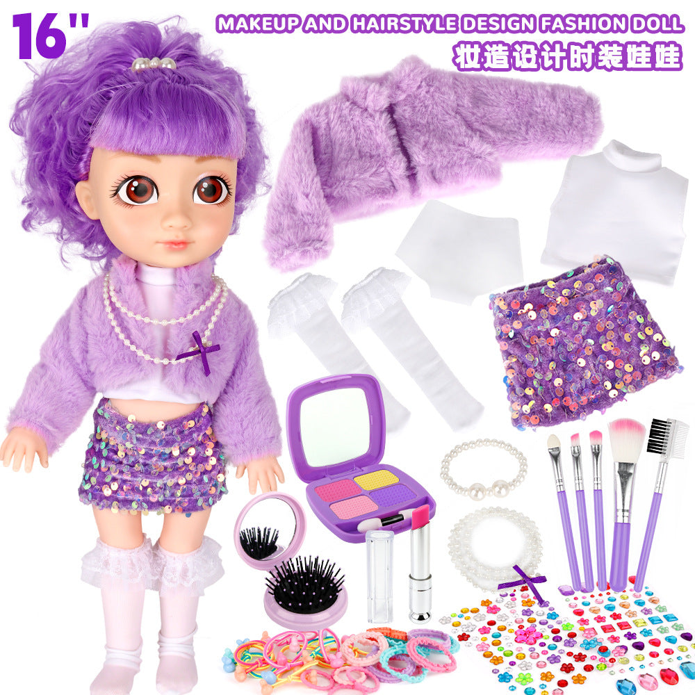 Creative Dress-Up Fashion Doll for Kids - 16-Inch