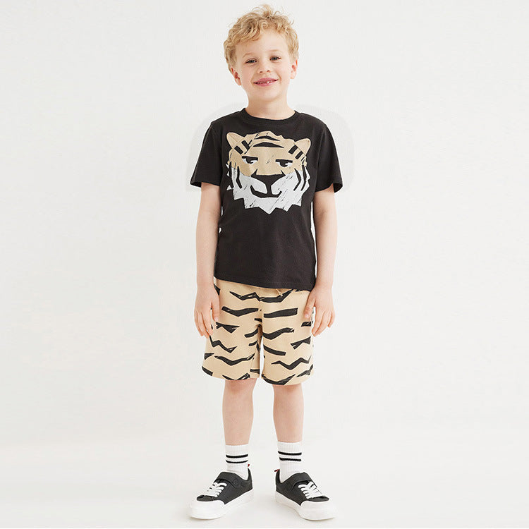 Summer Boys' Cute Sports T-Shirt and Shorts Set