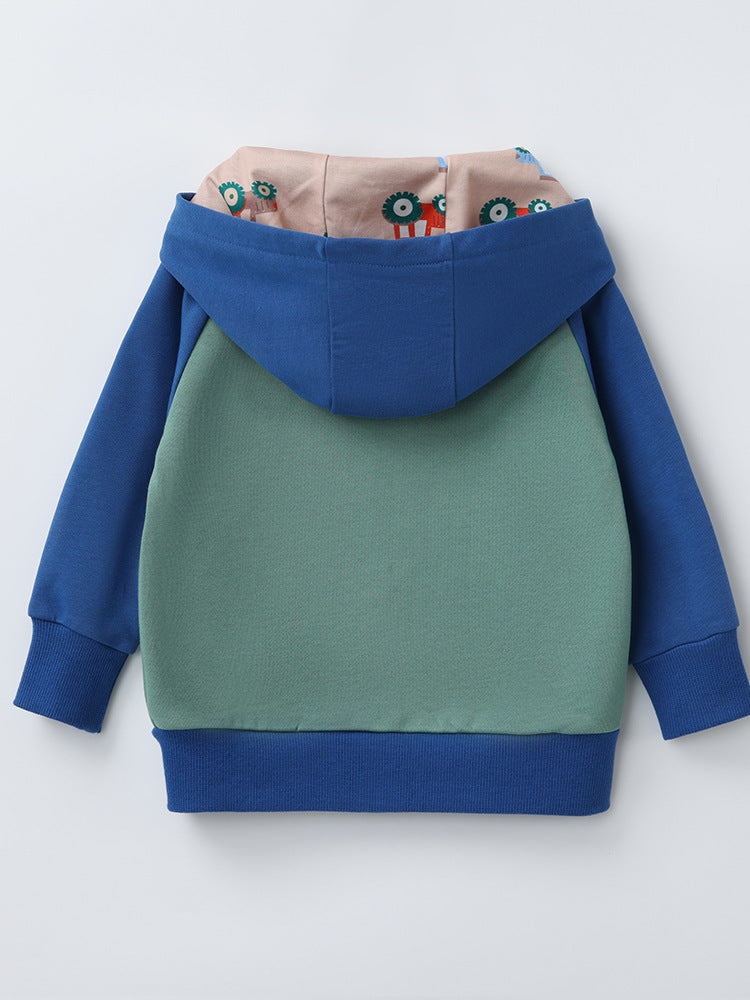 Creative Cartoon Zip-Up Hoodie for Kids
