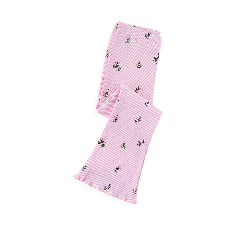 Girls' Bell-Bottom Pants Stylish Cotton Trousers for Casual Wear