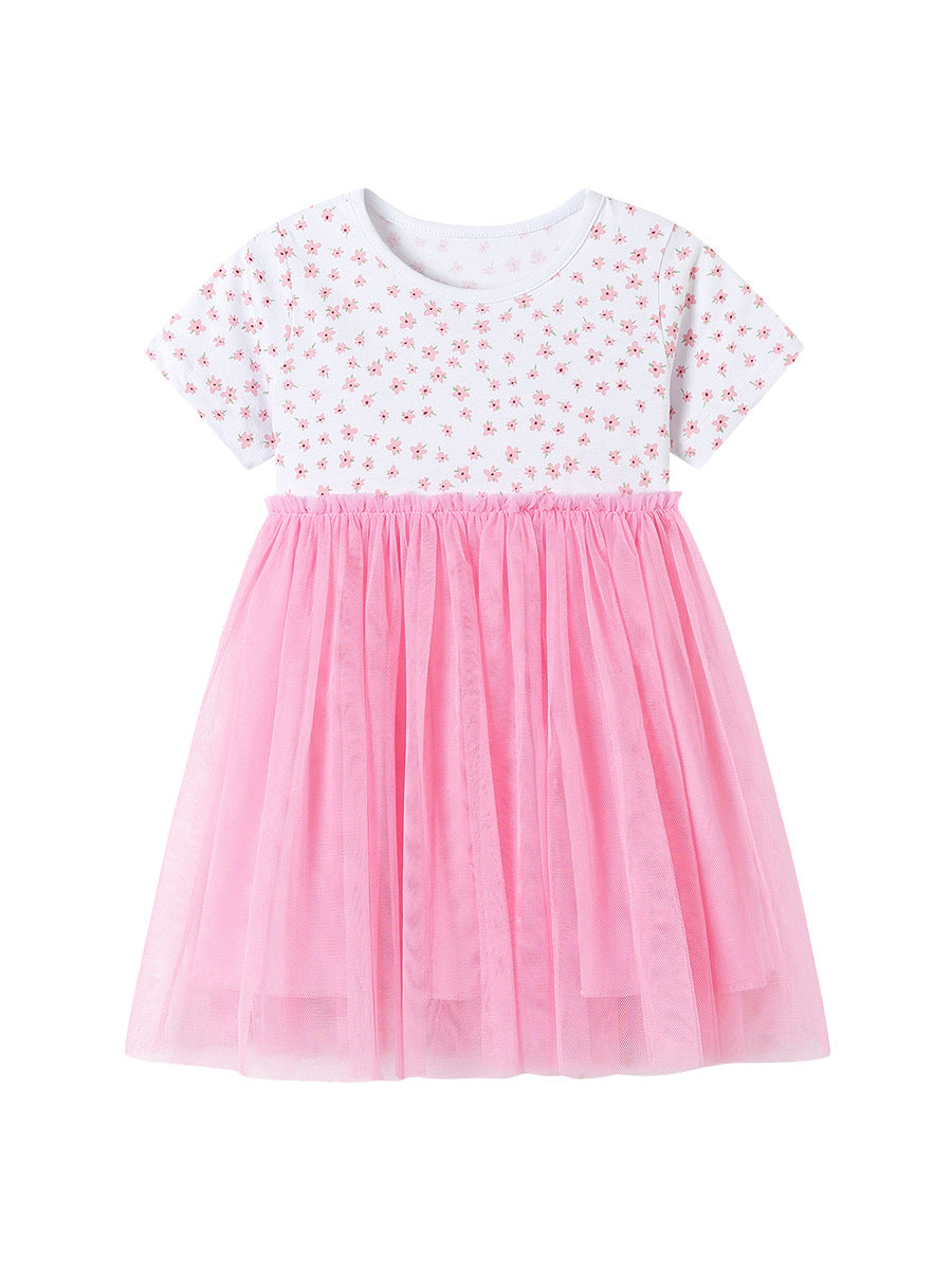 Summer Girls' Cute Princess Dress Cotton Tulle Skirt