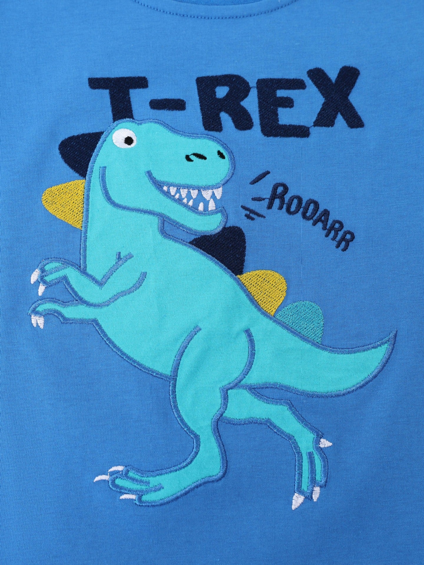 Trendy Dinosaur Cartoon Short Sleeve T-Shirt for Boys