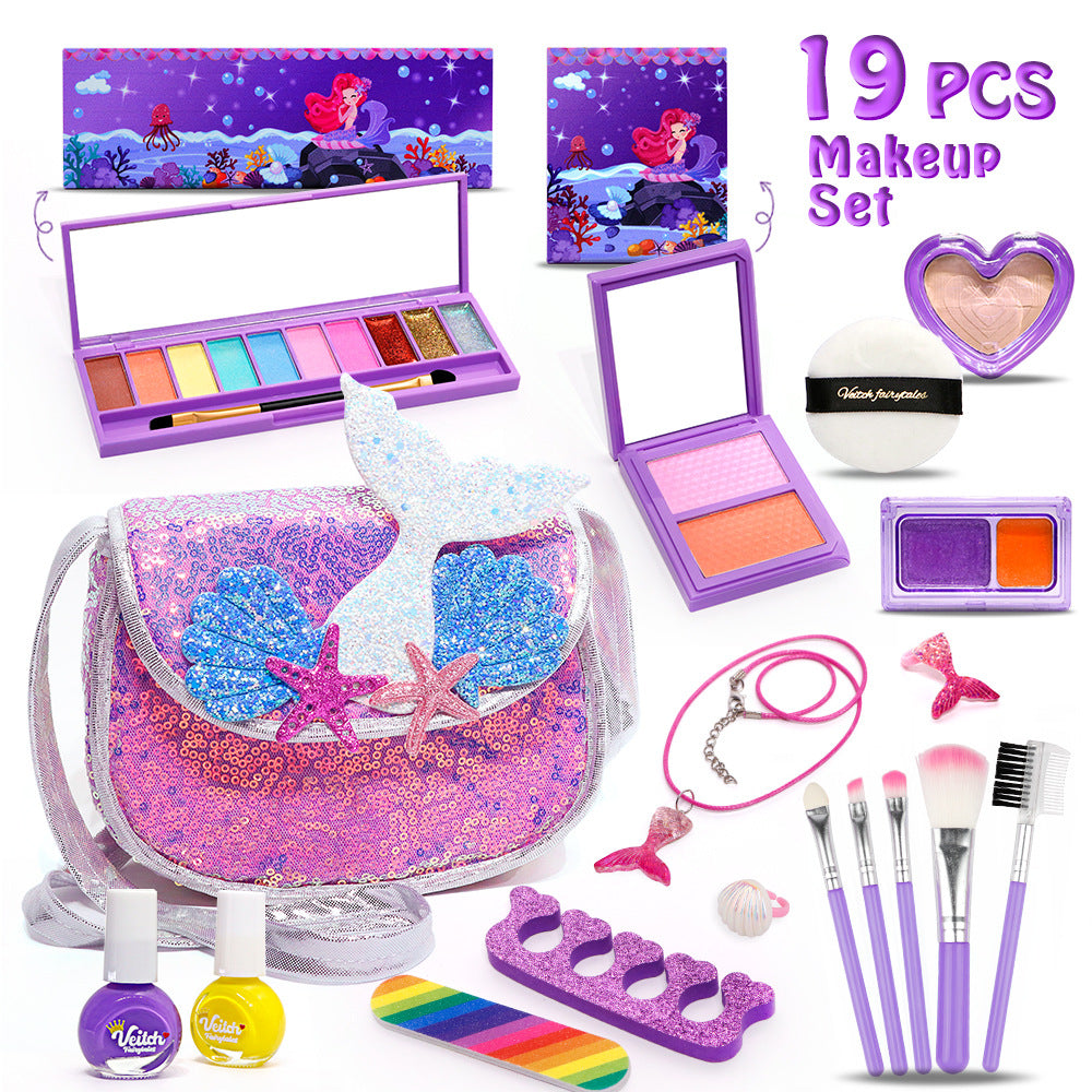 Girls' Makeup Play Set with Stylish Handbag