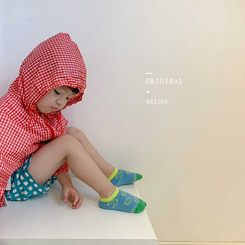 Kids Socks Smiley Face Cotton Breathable Everyday Wear