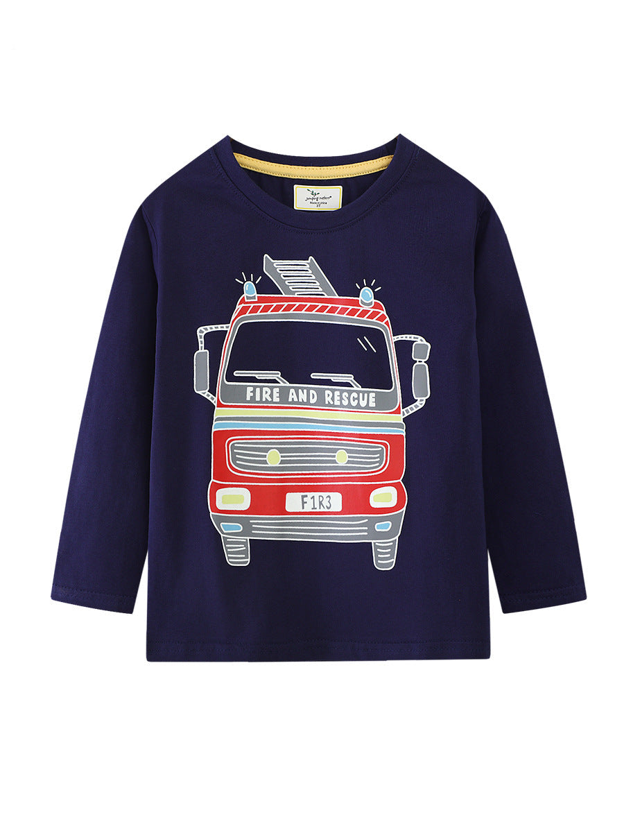 Glow-In-The-Dark Cartoon Long Sleeve T-Shirt for Boys
