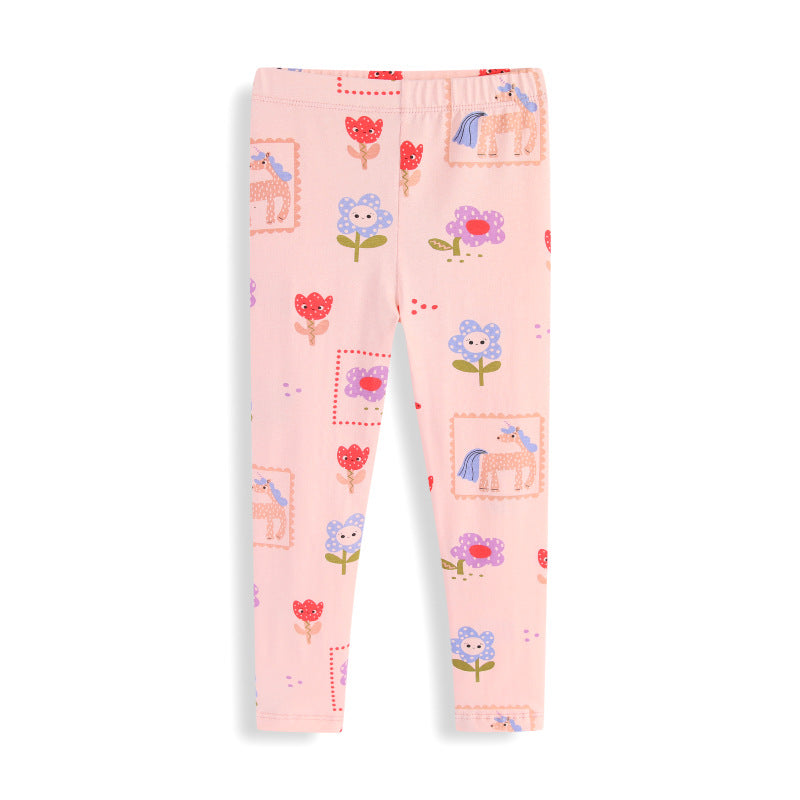 Girls' Cotton Long Pants Casual Kids' Trousers