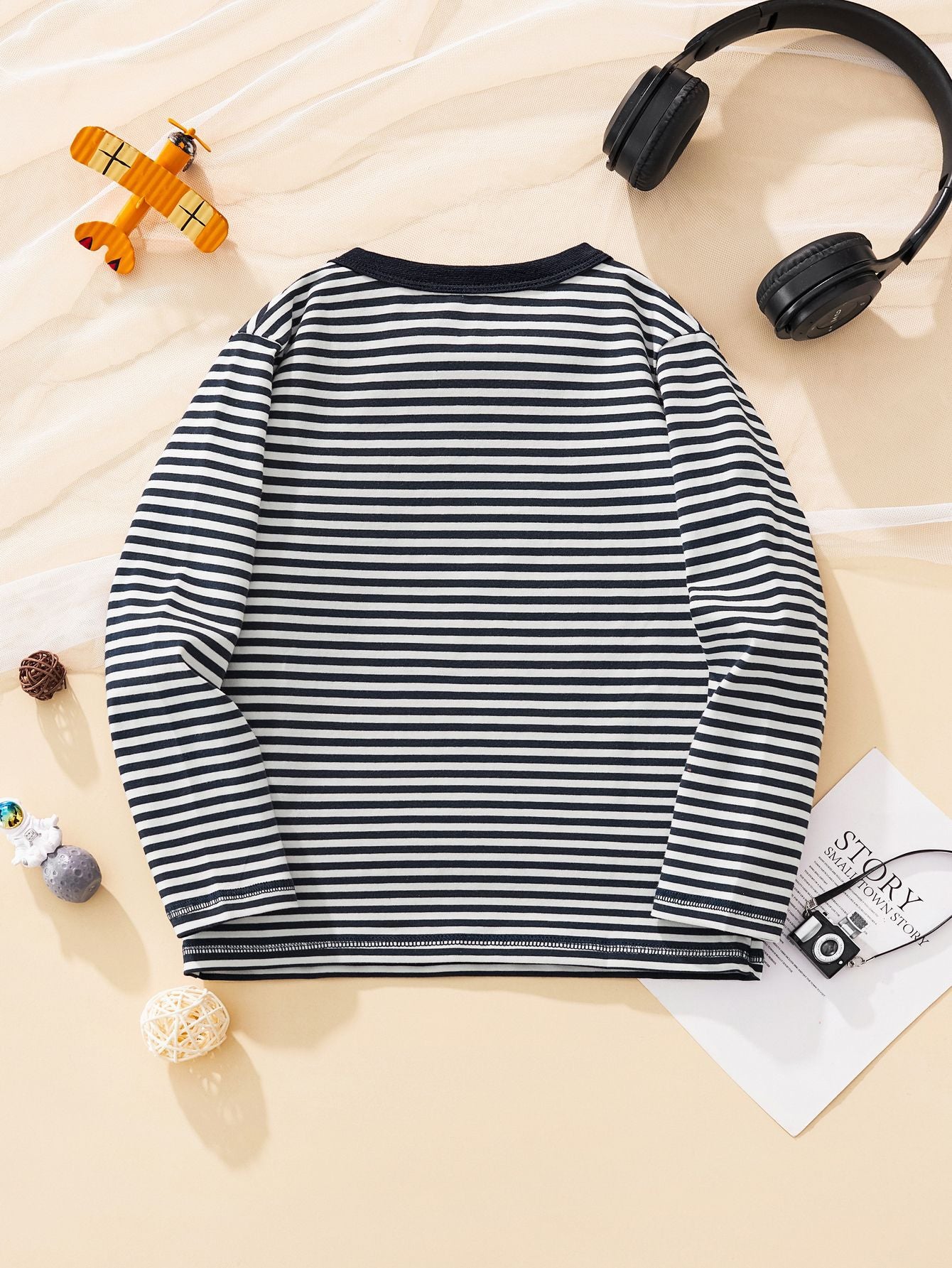 Striped Cotton Long Sleeve T-Shirt for Boys