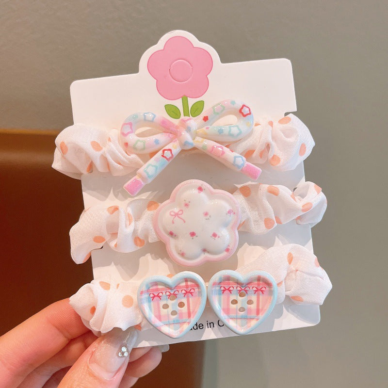 Children's Cute Floral Hair Ties - Sweet Princess Ponytail Holders