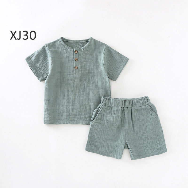 Comfortable Breathable Short Sleeve Short Set for Kids