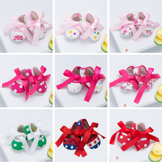 Girls' Cute Printed Cotton Baby Walker Shoes