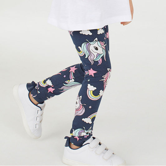 Girls Cotton Leggings Comfortable Stretchy Pants