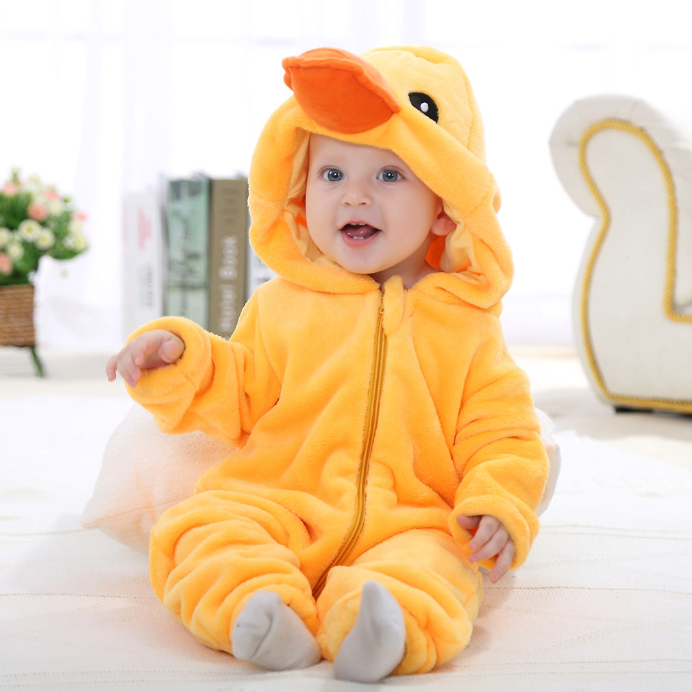 Easter Animal Hooded Fleece Romper for Babies and Toddlers