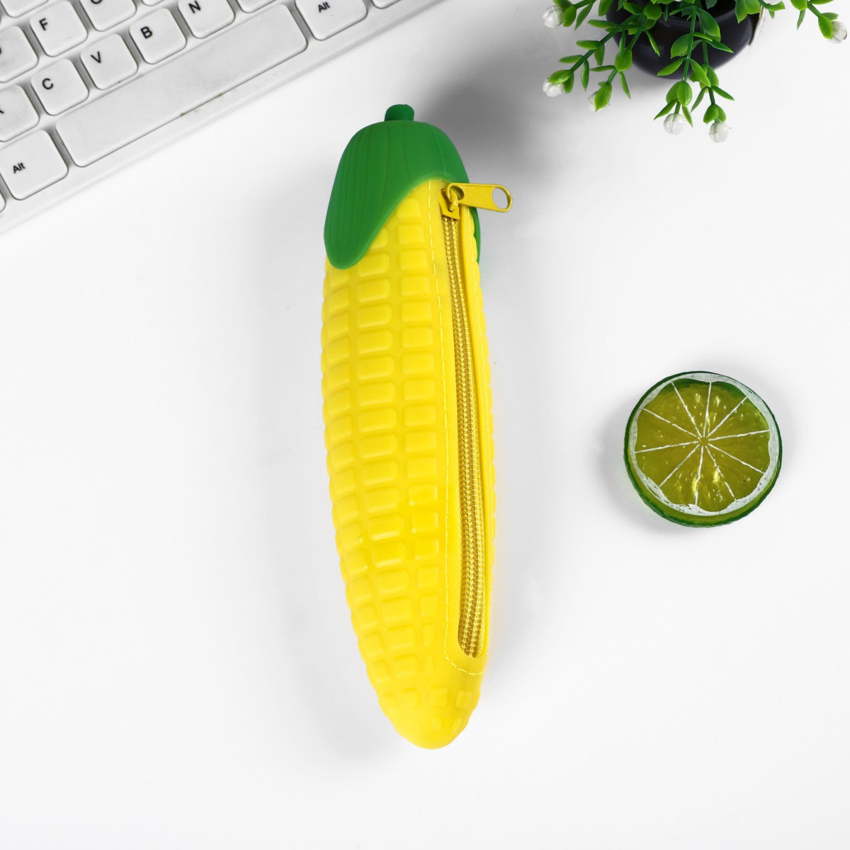Silicone Fruit Pencil Case Portable Kids Organizer