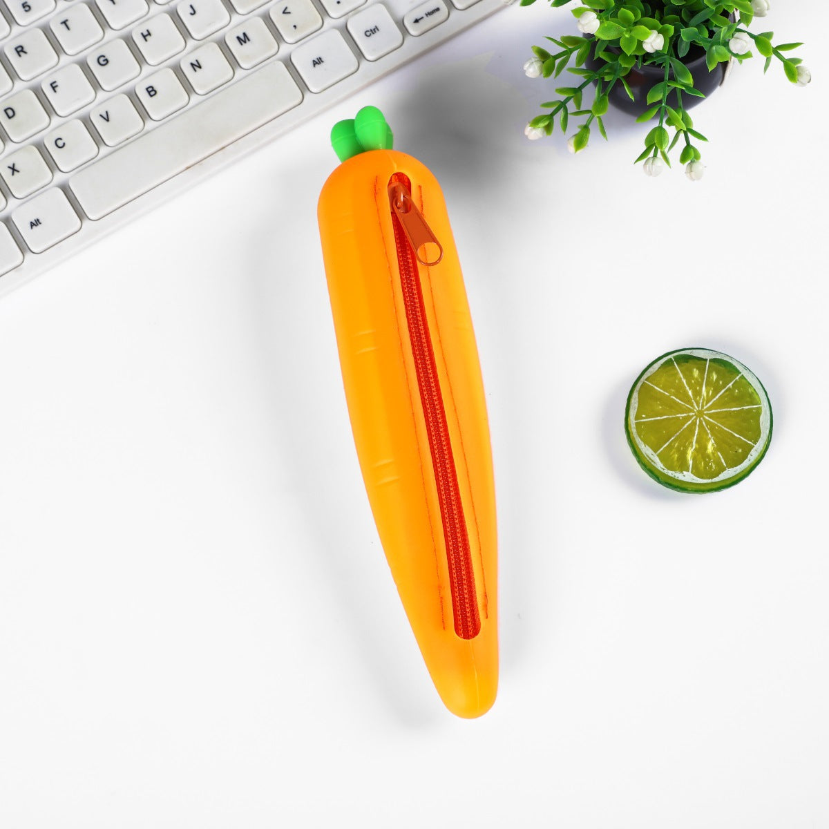 Silicone Fruit Pencil Case Portable Kids Organizer