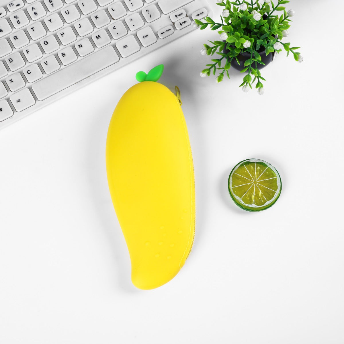 Silicone Fruit Pencil Case Portable Kids Organizer