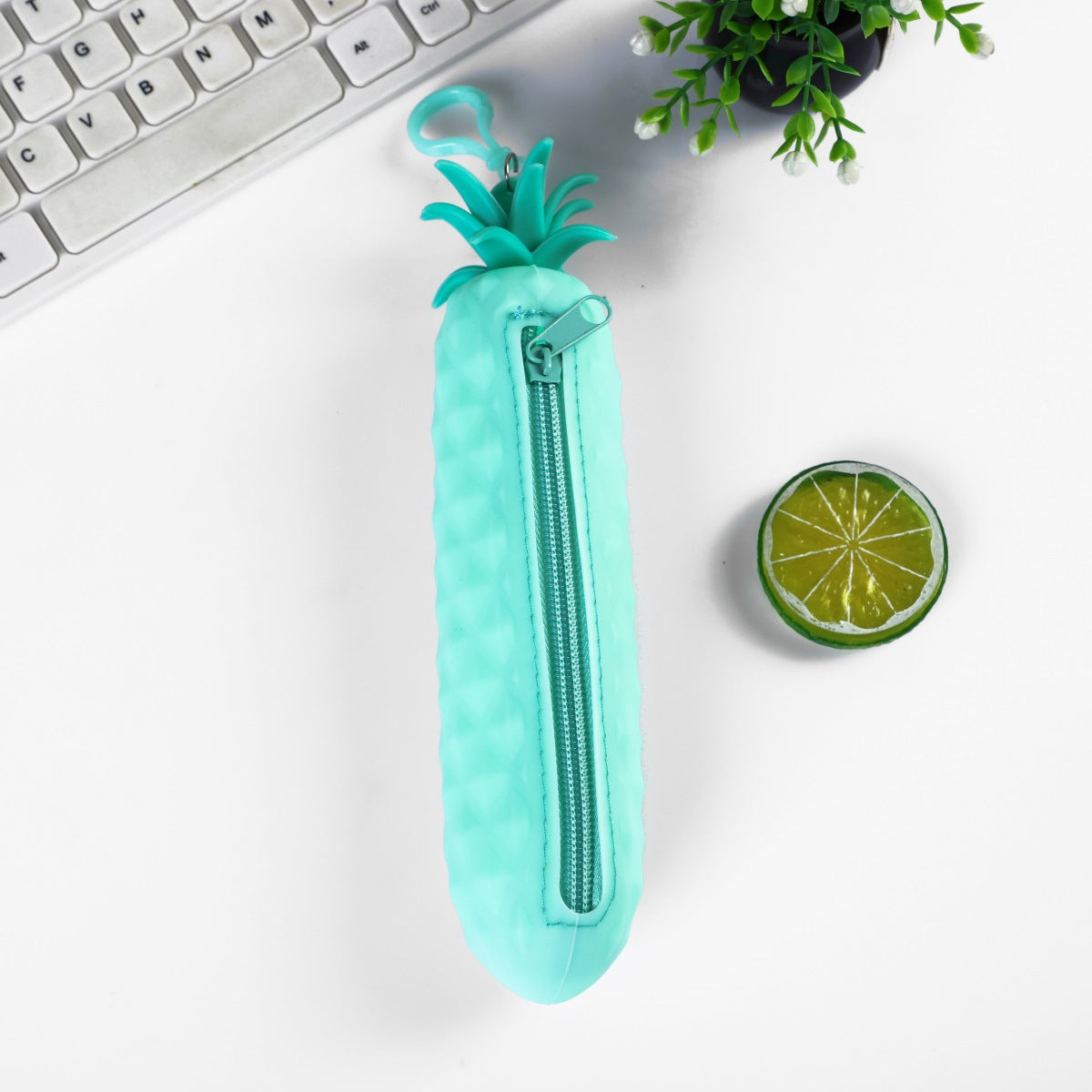 Silicone Fruit Pencil Case Portable Kids Organizer