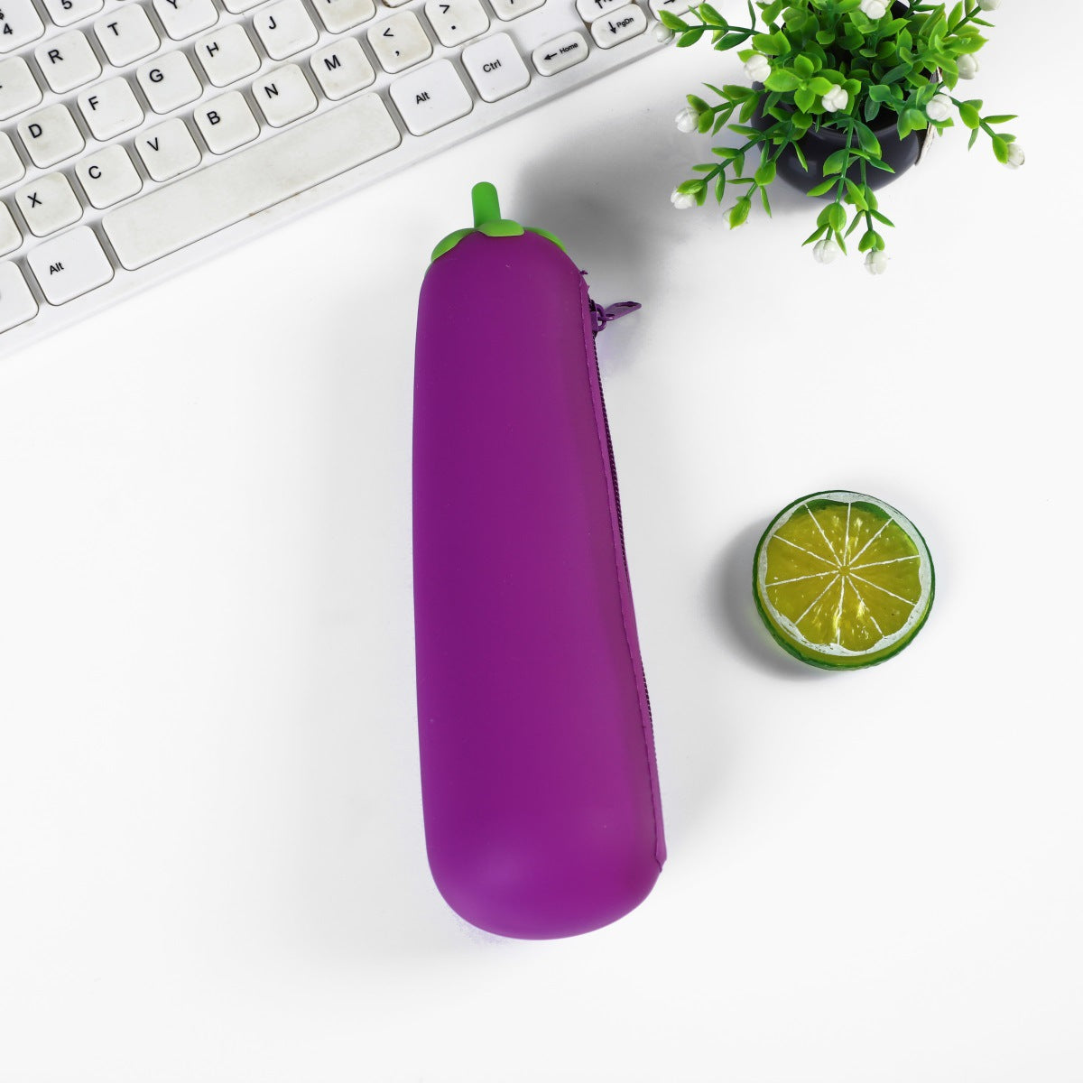 Silicone Fruit Pencil Case Portable Kids Organizer