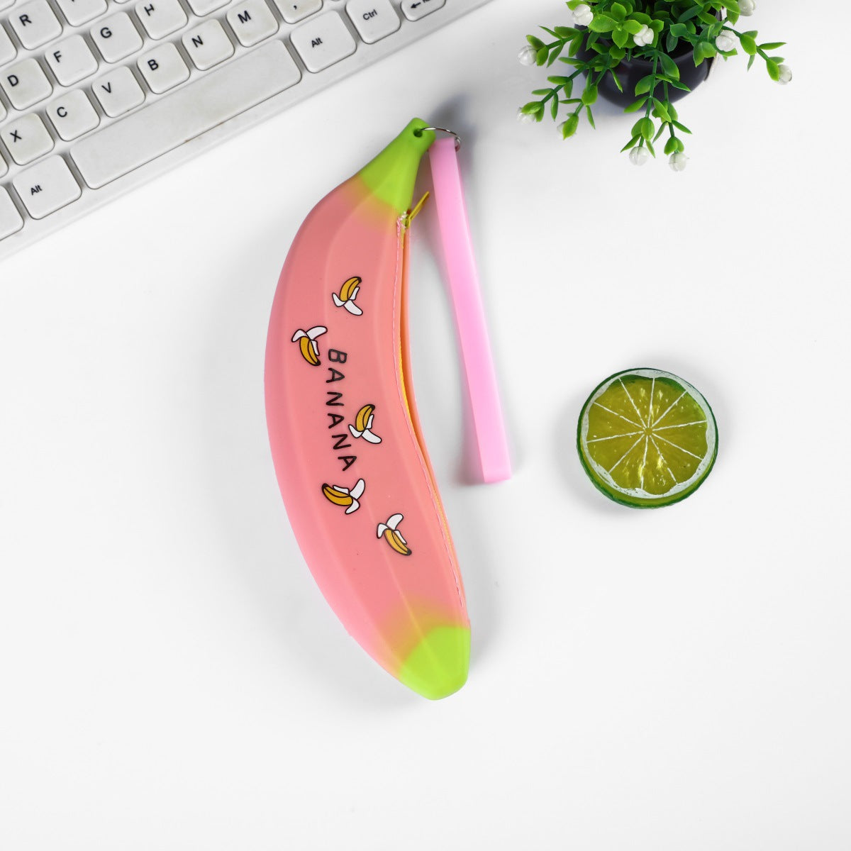 Silicone Fruit Pencil Case Portable Kids Organizer