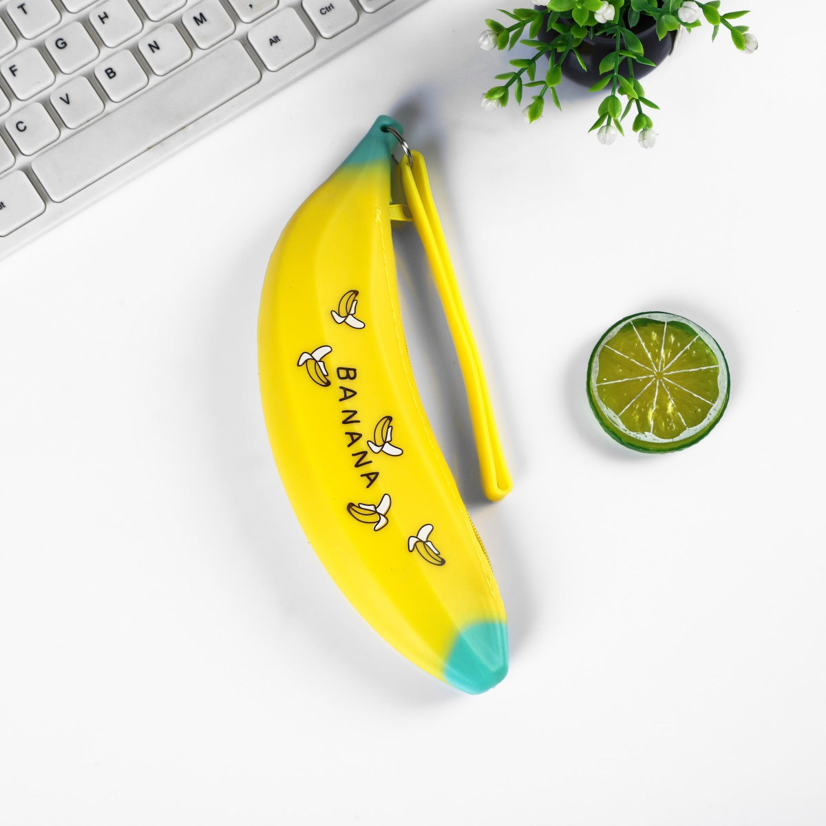 Silicone Fruit Pencil Case Portable Kids Organizer