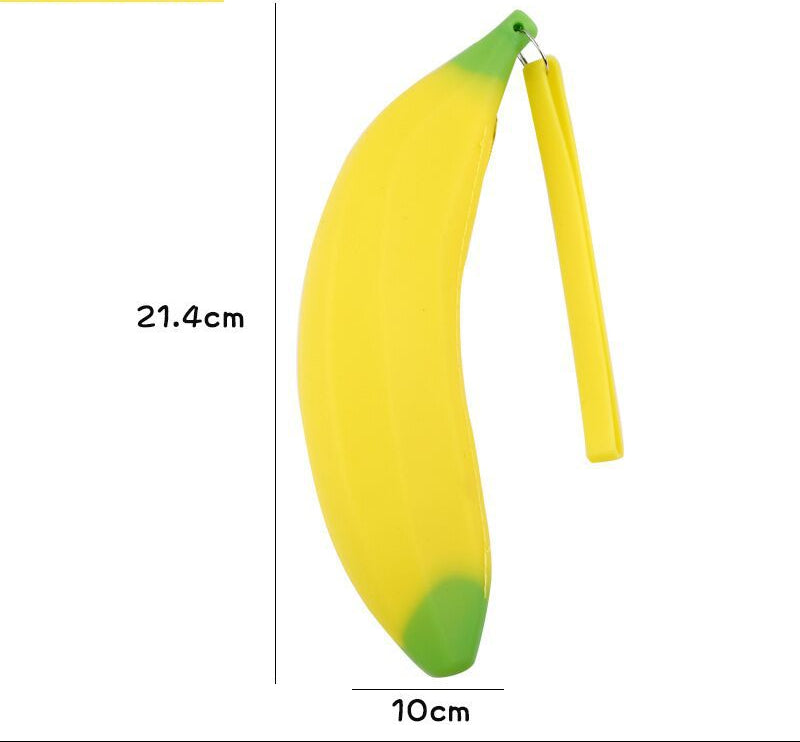 Silicone Fruit Pencil Case Portable Kids Organizer