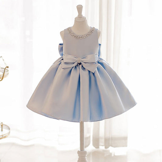 Girls' Blue Tulle Princess Party Gown