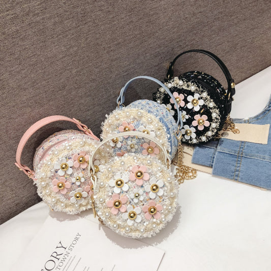 Floral Mini Round Bag Trendy Children's Accessory