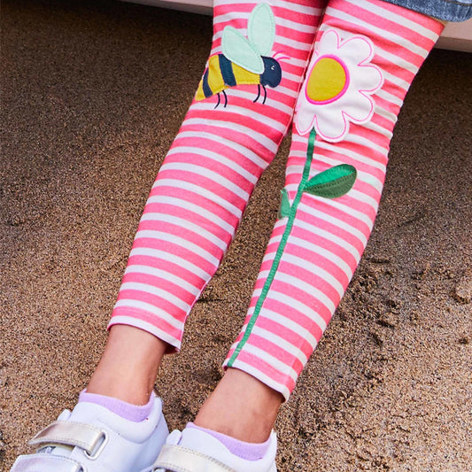 Children's Cotton Striped Leggings for Girls