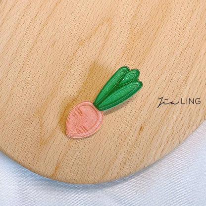 Cartoon Fruit Vegetable Hair Clips Fun Side Clips