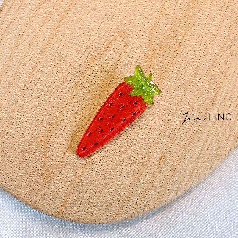 Cartoon Fruit Vegetable Hair Clips Fun Side Clips