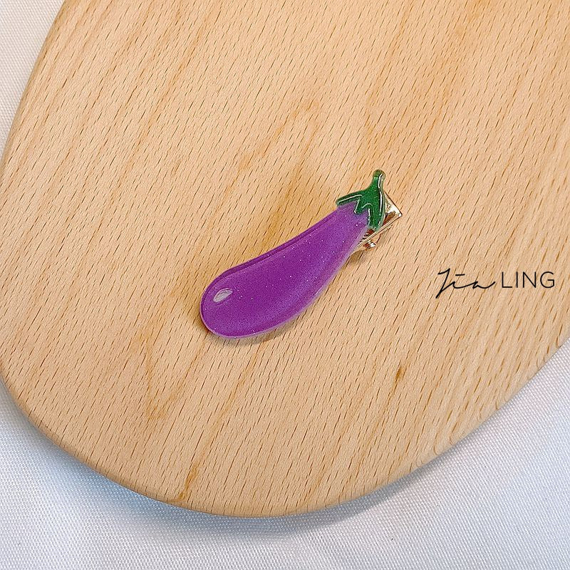 Cartoon Fruit Vegetable Hair Clips Fun Side Clips