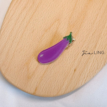 Cartoon Fruit Vegetable Hair Clips Fun Side Clips