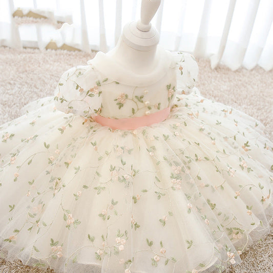 Baby Girls' Floral Lace Princess Birthday Dress