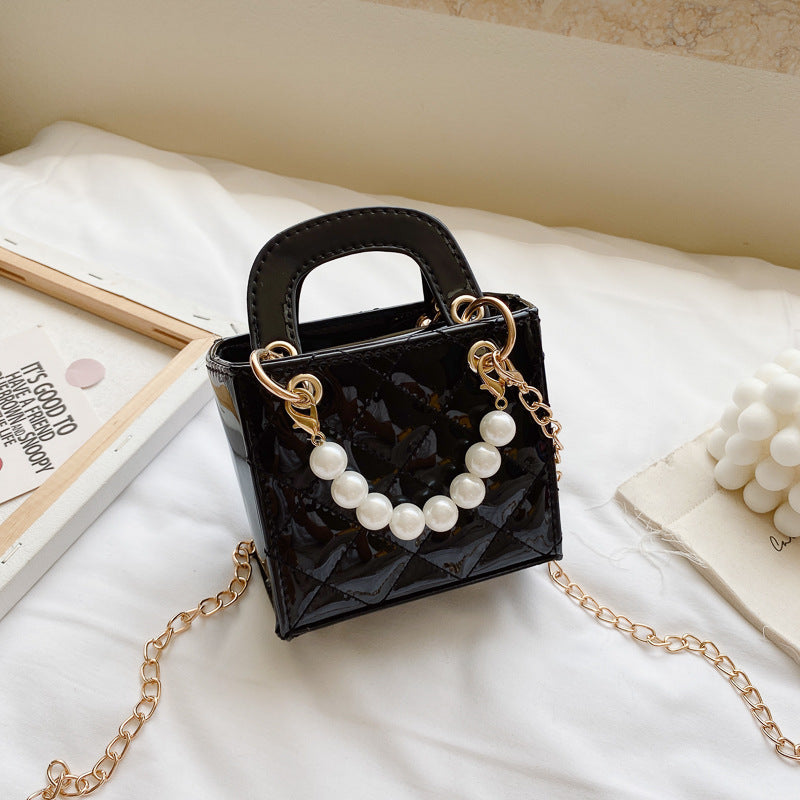 Children's Patent Leather Handbag Stylish Casual Crossbody Bag