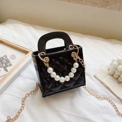 Children's Patent Leather Handbag Stylish Casual Crossbody Bag