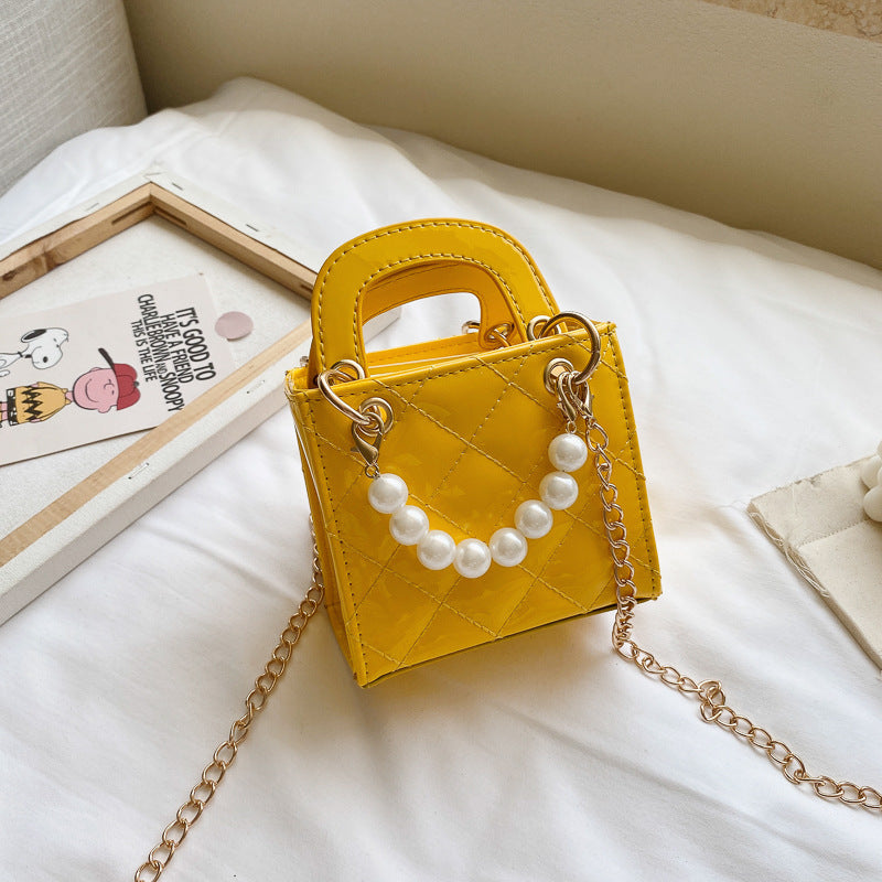 Children's Patent Leather Handbag Stylish Casual Crossbody Bag