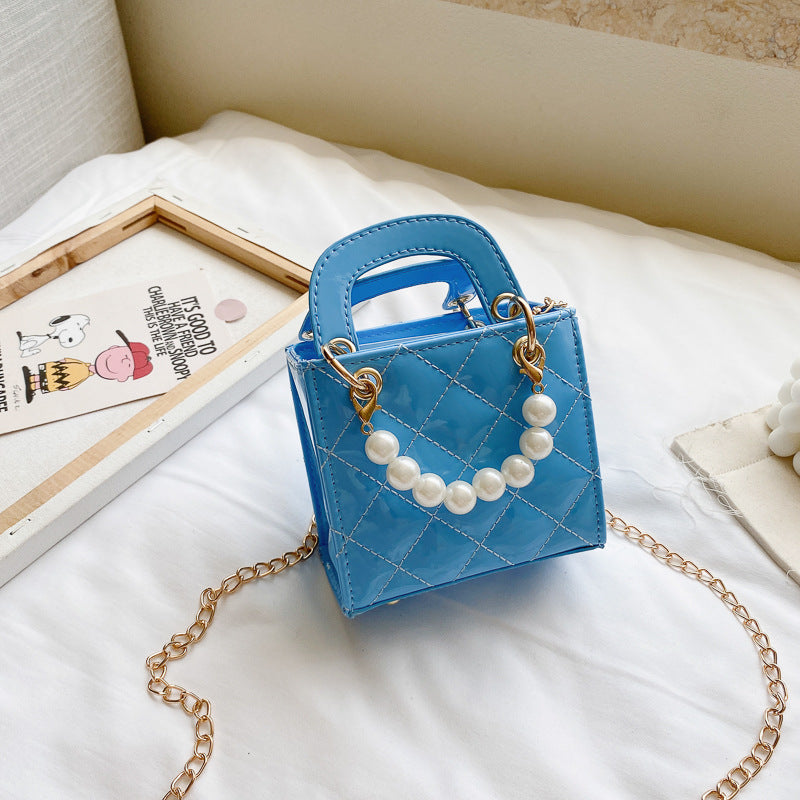 Children's Patent Leather Handbag Stylish Casual Crossbody Bag