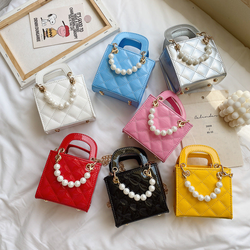 Children's Patent Leather Handbag Stylish Casual Crossbody Bag