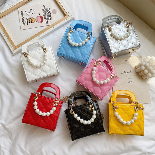 Children's Patent Leather Handbag Stylish Casual Crossbody Bag