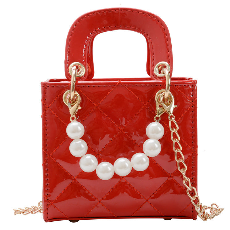 Children's Patent Leather Handbag Stylish Casual Crossbody Bag