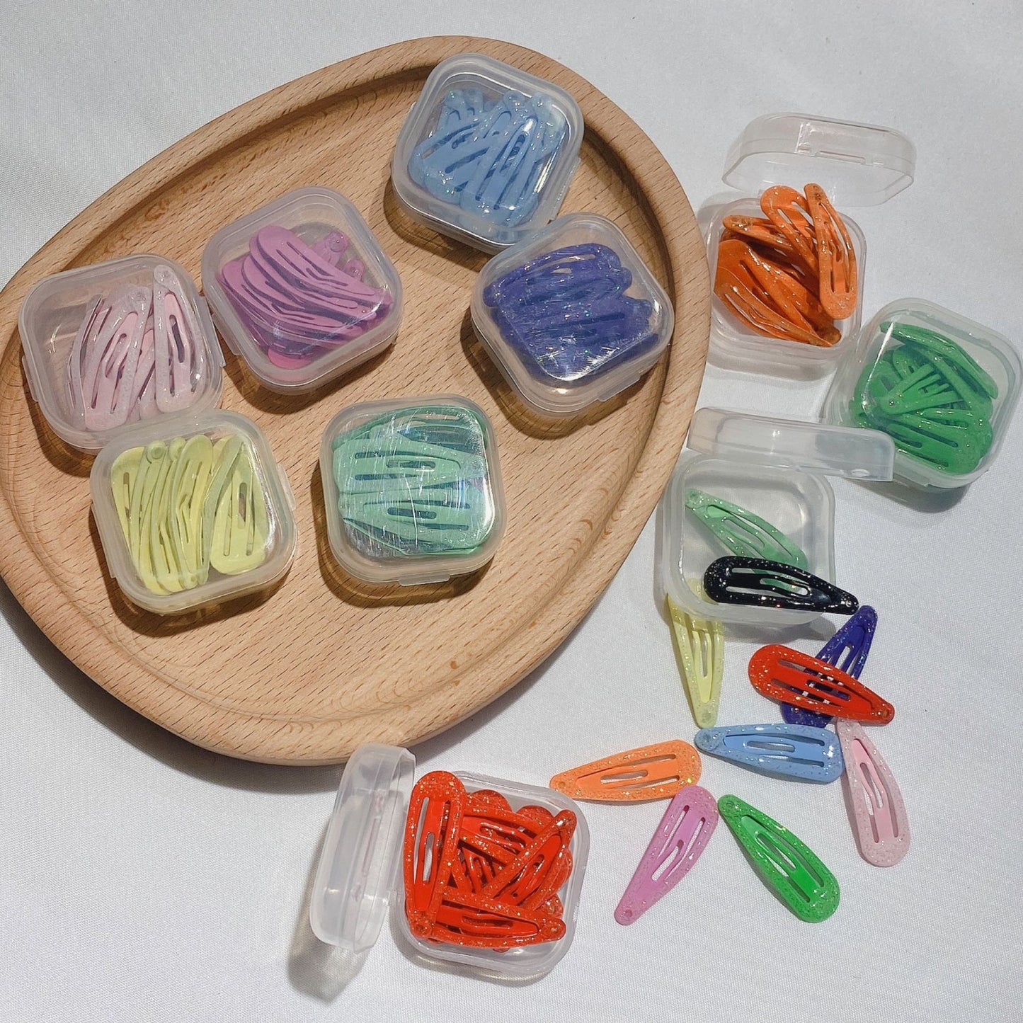 Mini Candy Color Hair Clips 3cm for Kids