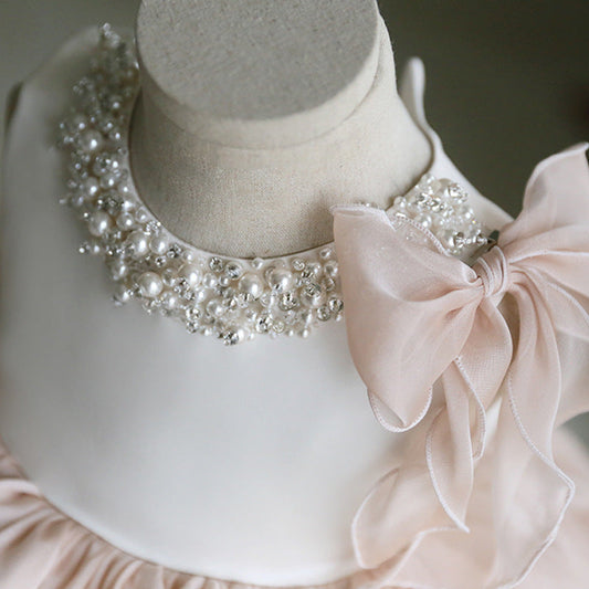 Girls' Pearl Tulle Princess Gown for Special Events
