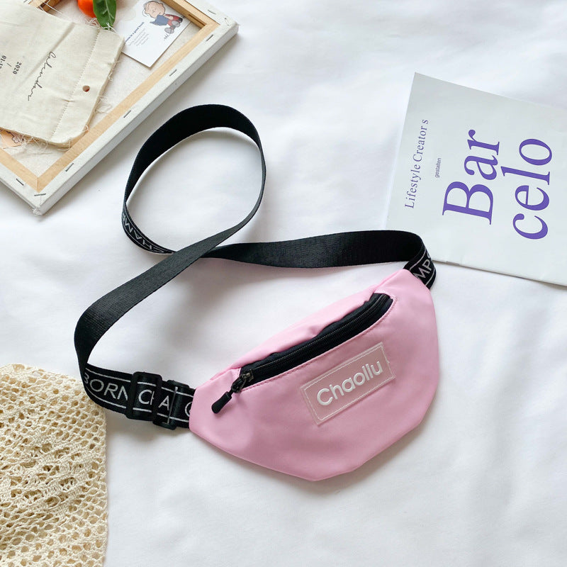Trendy Canvas Kids Crossbody Bag with Letter Design