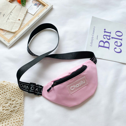 Trendy Canvas Kids Crossbody Bag with Letter Design