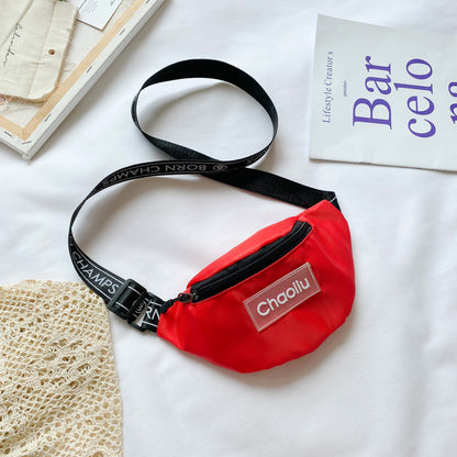 Trendy Canvas Kids Crossbody Bag with Letter Design