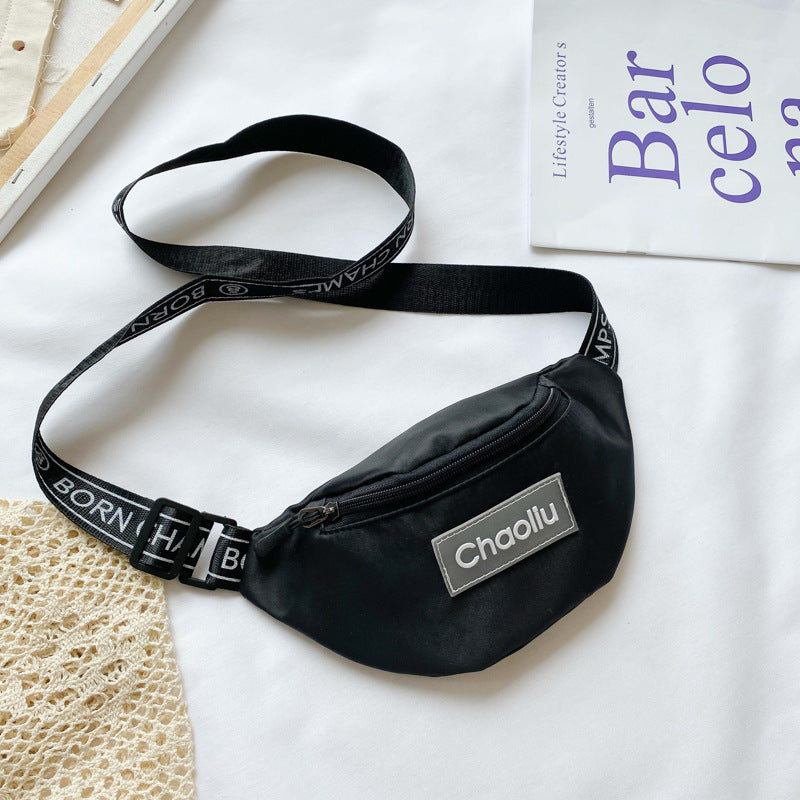 Trendy Canvas Kids Crossbody Bag with Letter Design