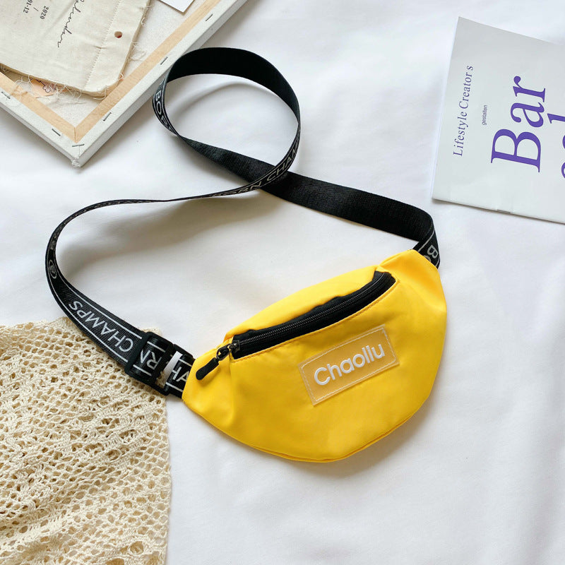 Trendy Canvas Kids Crossbody Bag with Letter Design