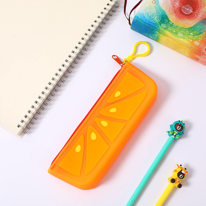 Silicone Fruit Pencil Case Portable Kids Organizer