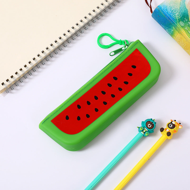Silicone Fruit Pencil Case Portable Kids Organizer